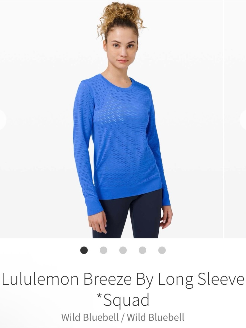 EUC like new lululemon breeze by long sleeve in wild bluebell size 10